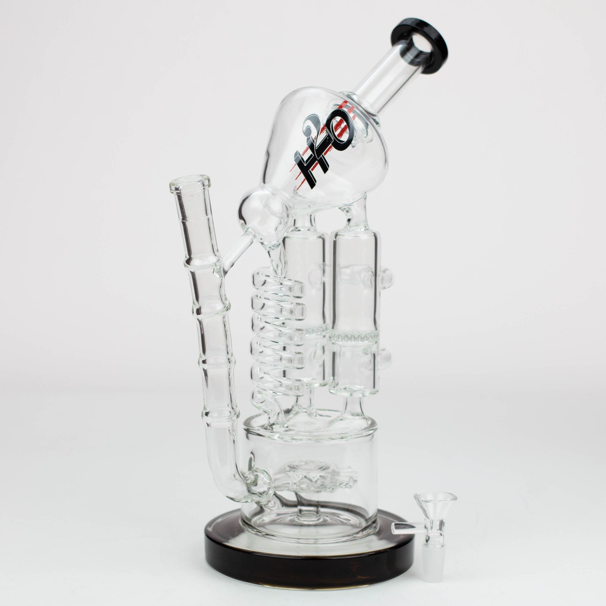 12" H2O Coil Glass water recycle bong_2