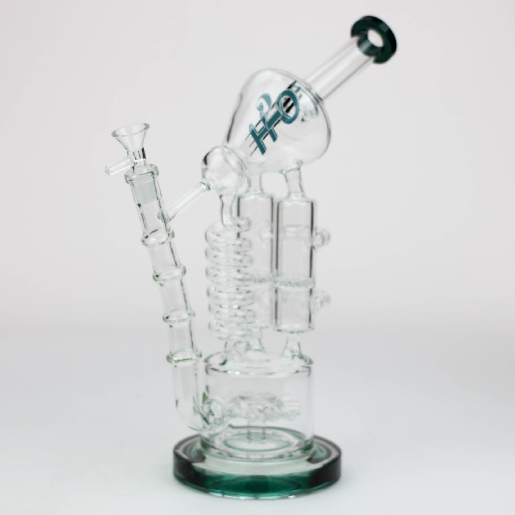12" H2O Coil Glass water recycle bong_4