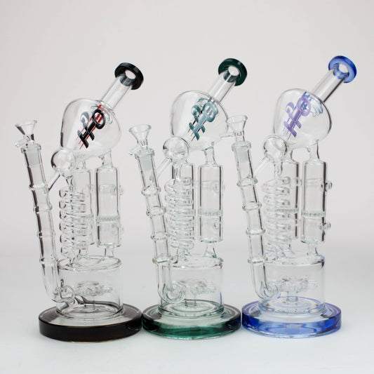 12" H2O Coil Glass water recycle bong_0