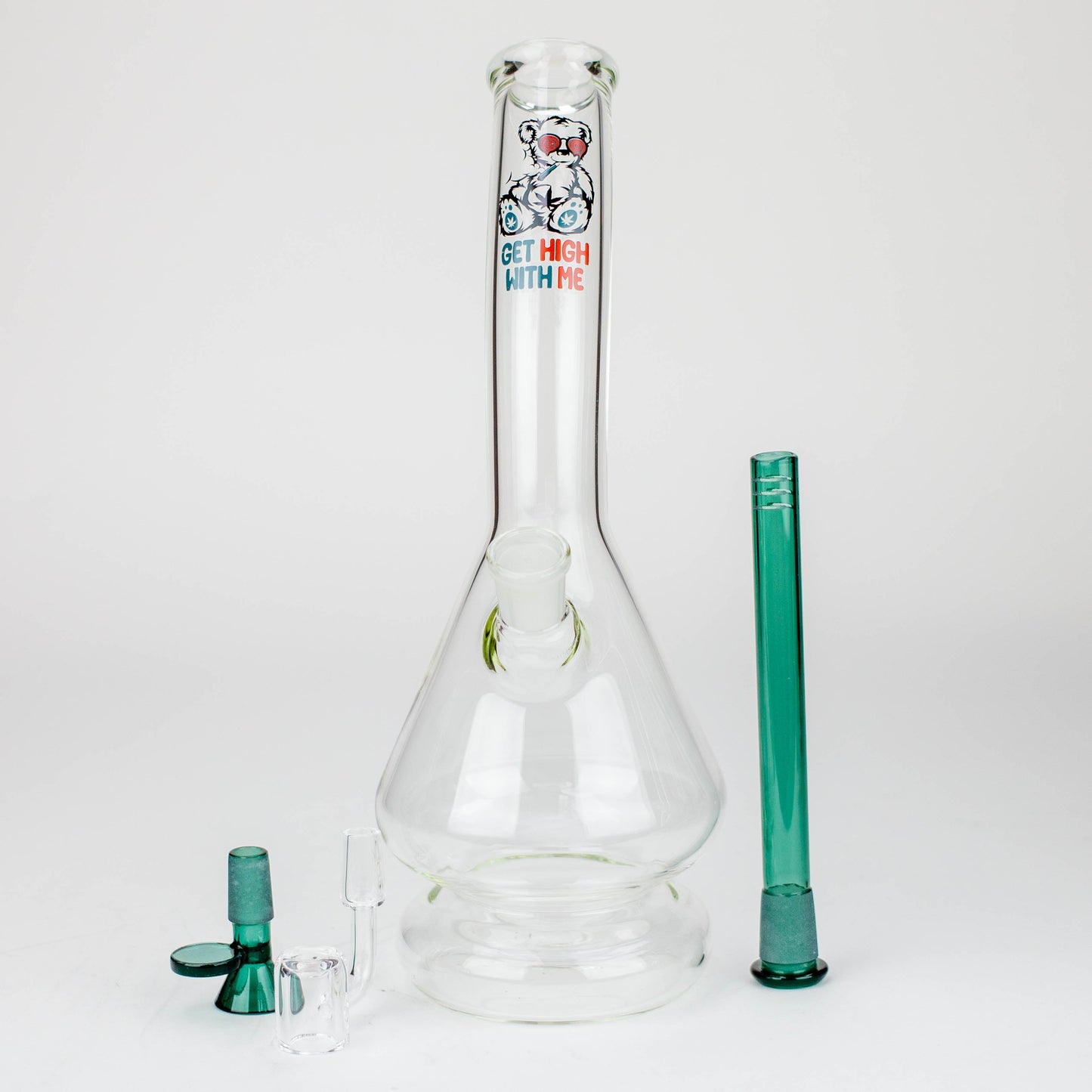 12" 2-in-1 Beaker Glass Bong - Cartoon Design_4