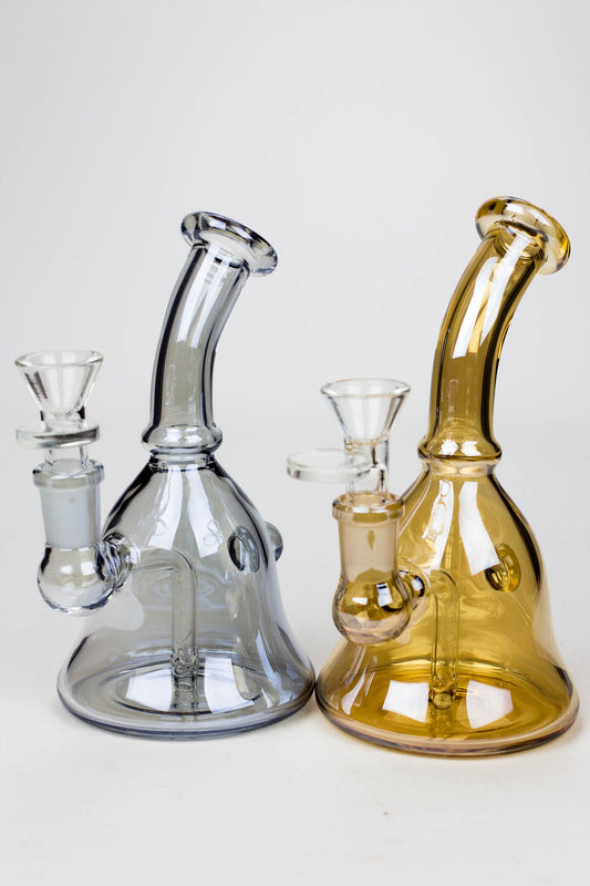 6" fixed 3 hole diffuser bell Metallic tinted bubbler_0