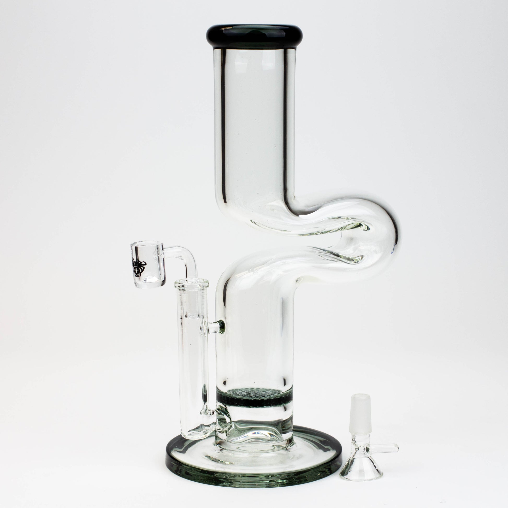 11.5" 2-in-1 7mm Kink glass water bong_5