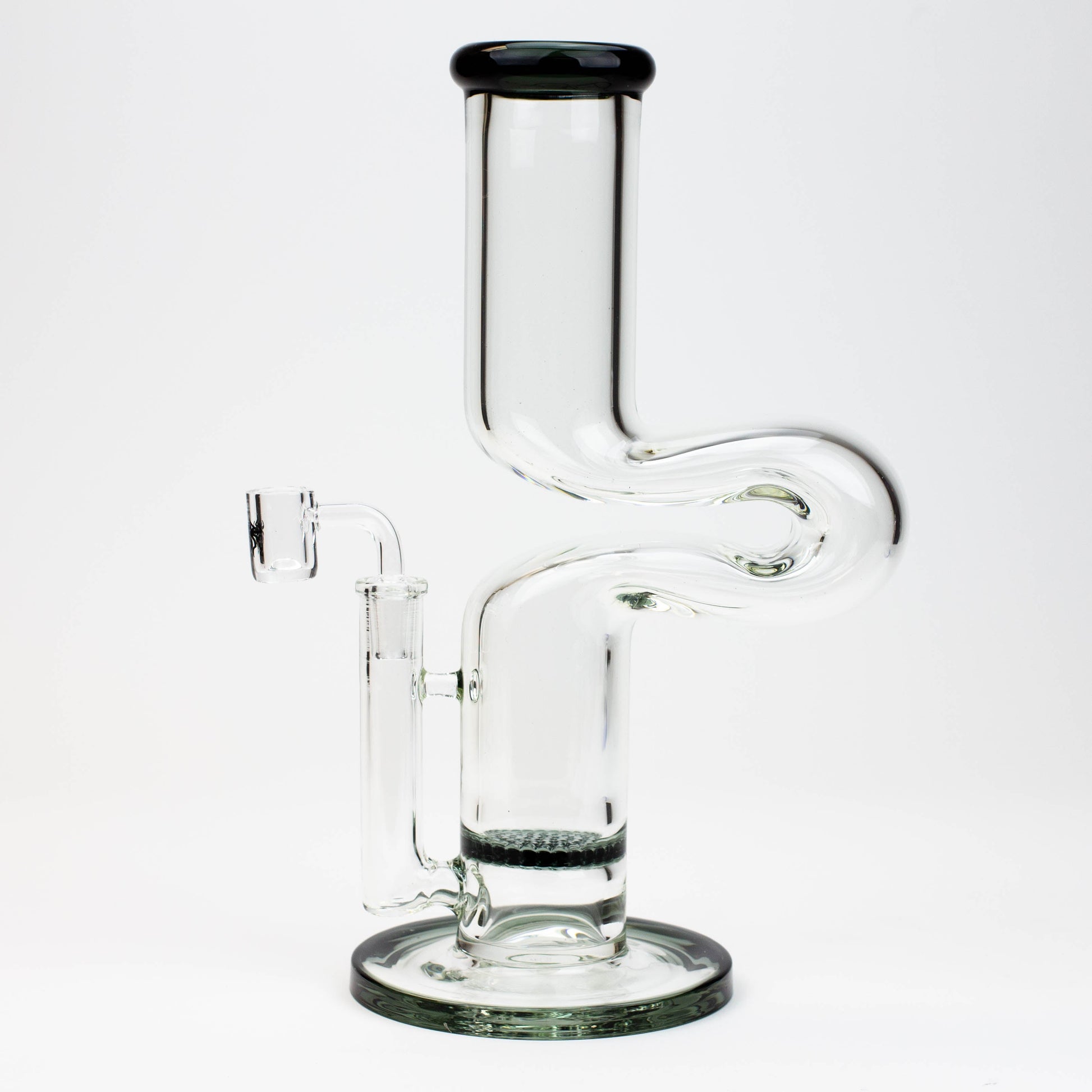 11.5" 2-in-1 7mm Kink glass water bong_9