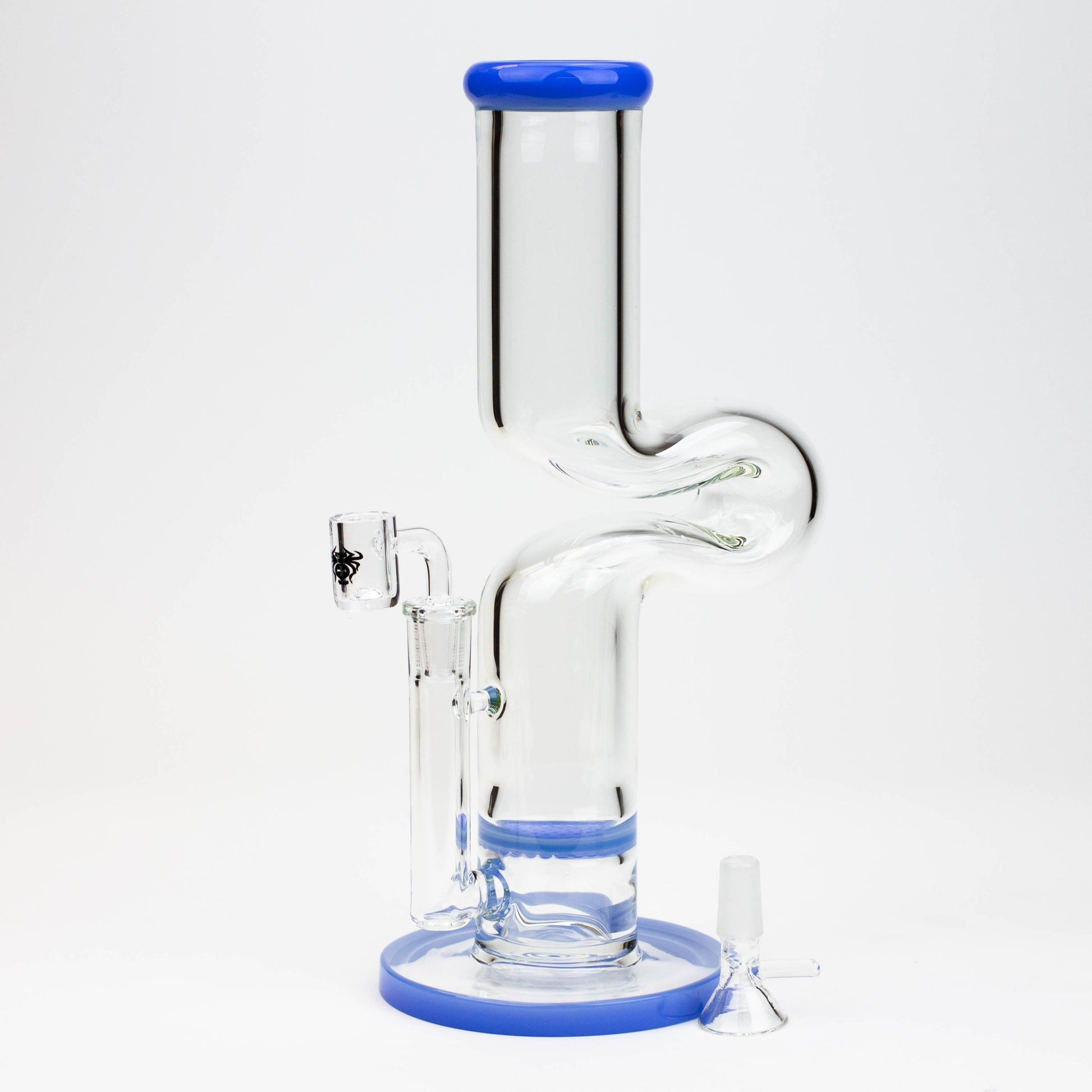 11.5" 2-in-1 7mm Kink glass water bong_6