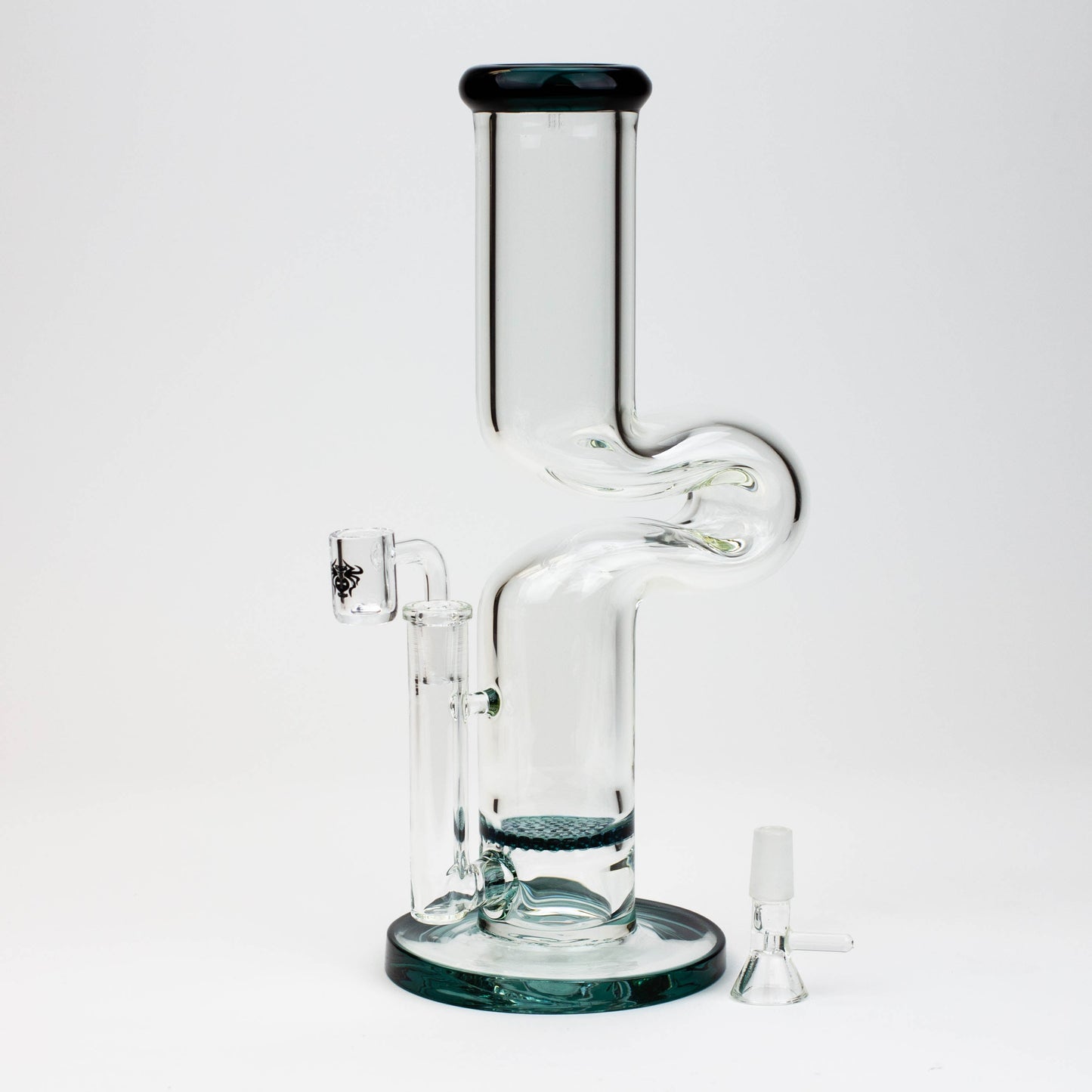 11.5" 2-in-1 7mm Kink glass water bong_7