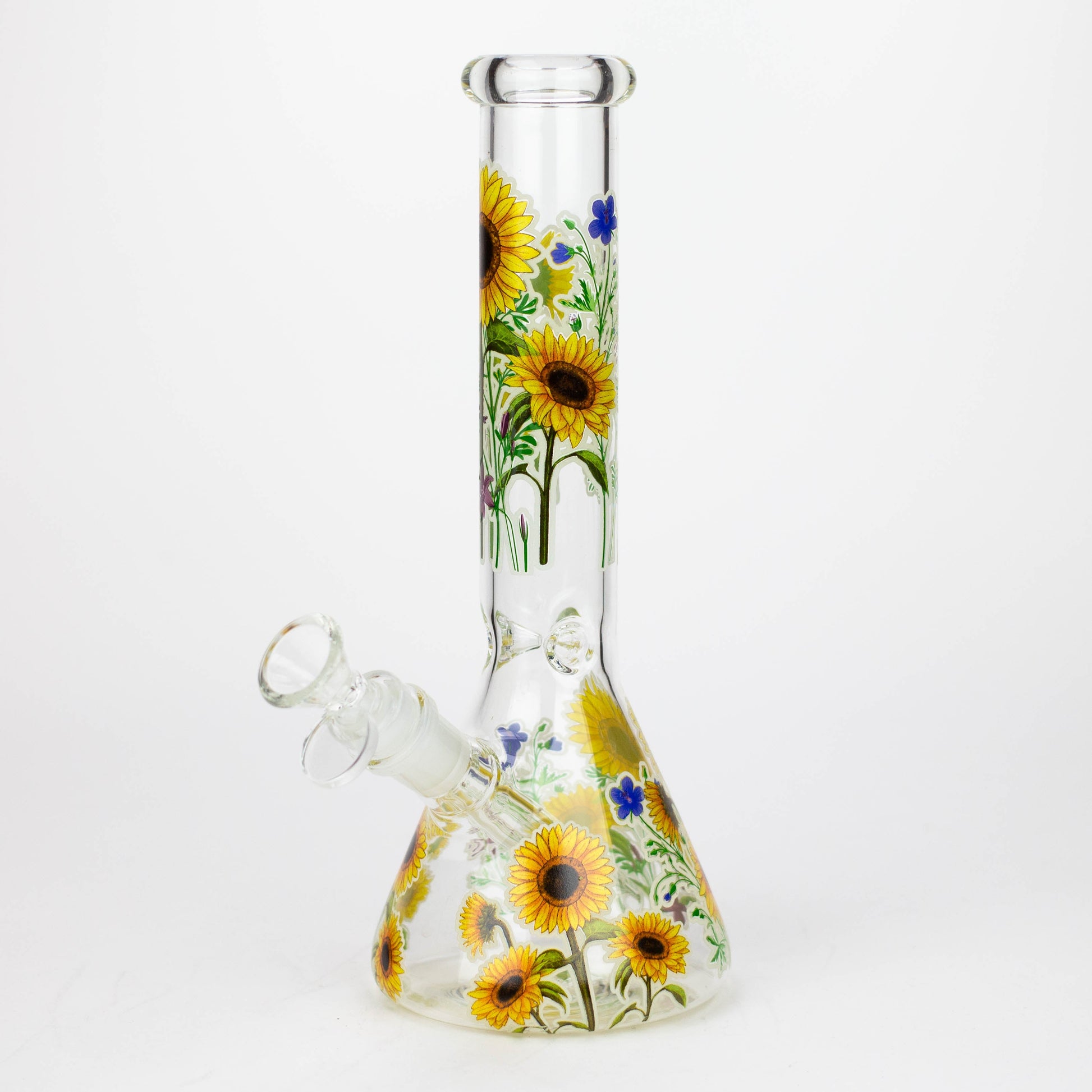 10" Glow in the dark Glass Bong With Flower Design [BH1061/062]_4
