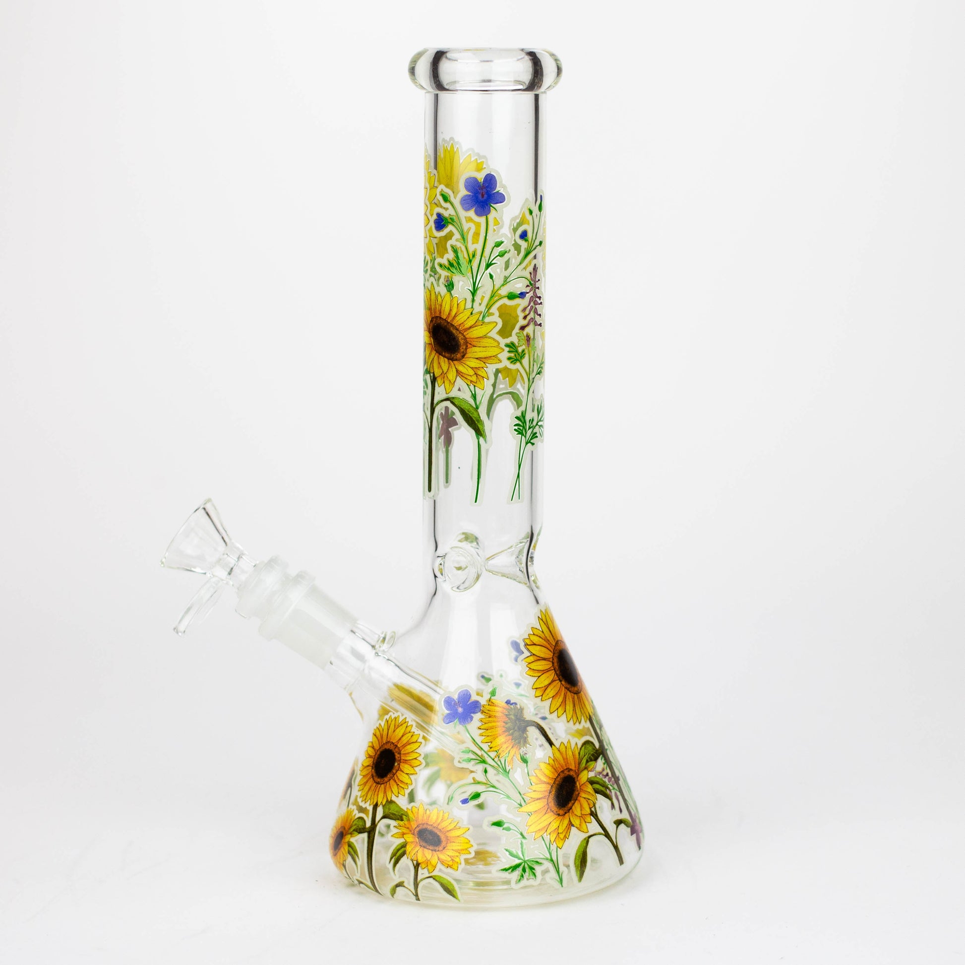 10" Glow in the dark Glass Bong With Flower Design [BH1061/062]_5