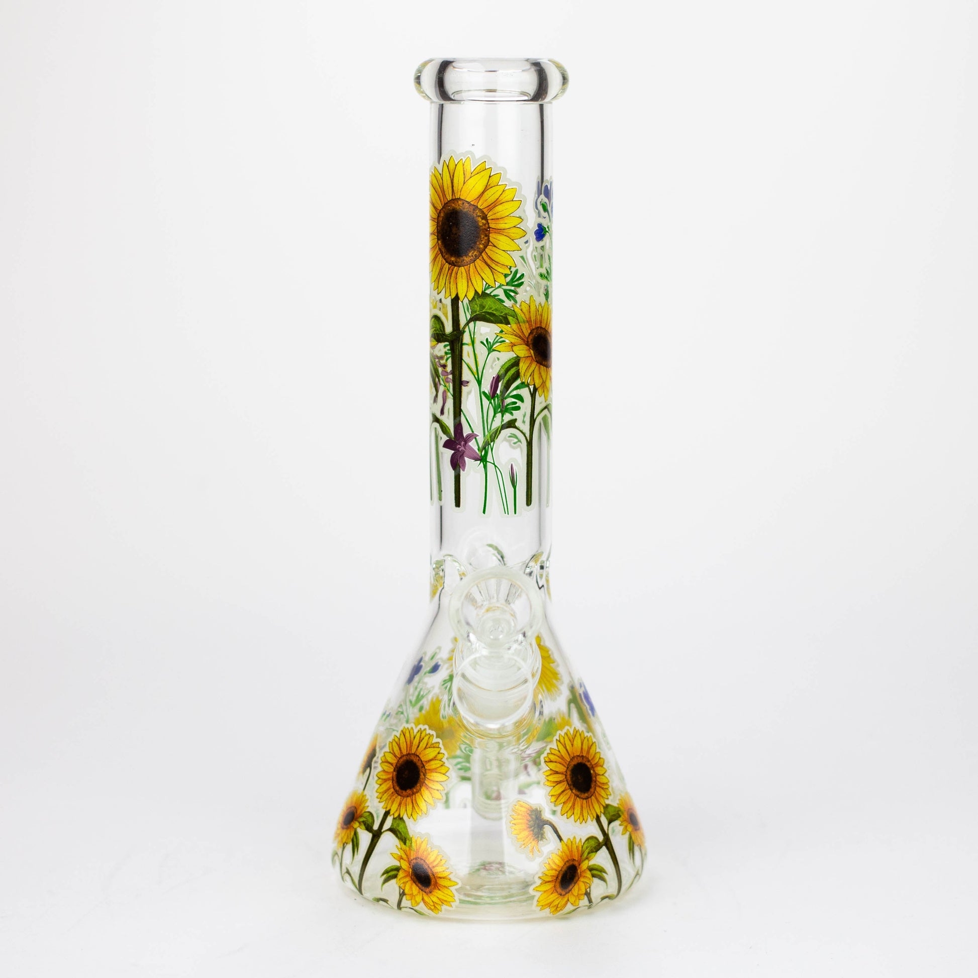 10" Glow in the dark Glass Bong With Flower Design [BH1061/062]_6