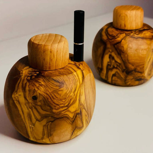 VOW | Olive Wood Apple Dugout/Smoker's Gift_0